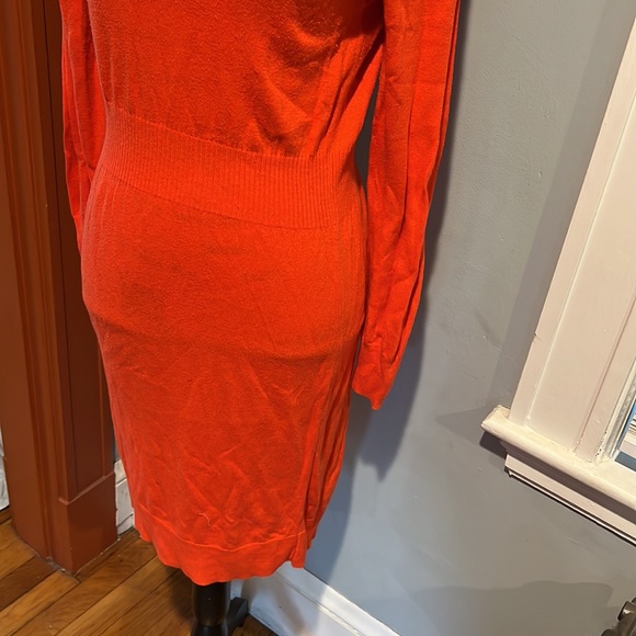 Old Navy Orange Cowl-Neck Bodycon Sweater Dress (S) - Picture 3 of 7